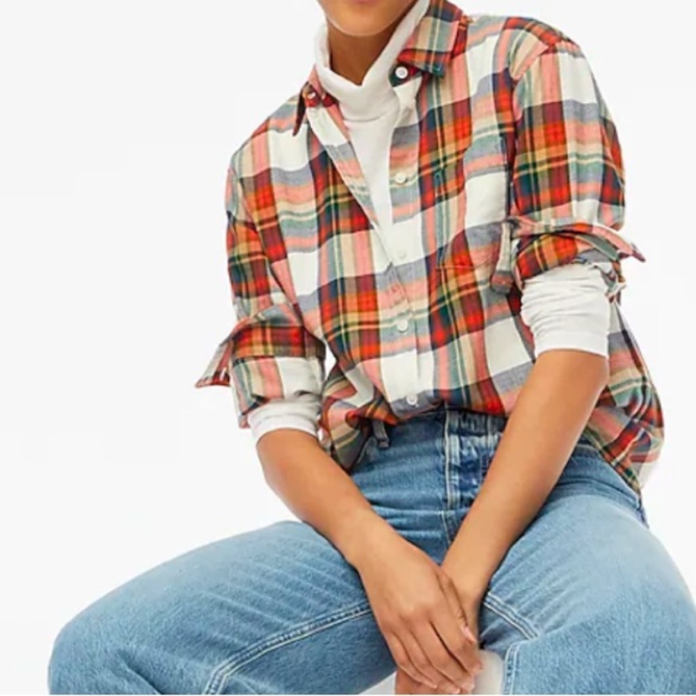 J Crew Paid 100% Cotton
Shirt NEW